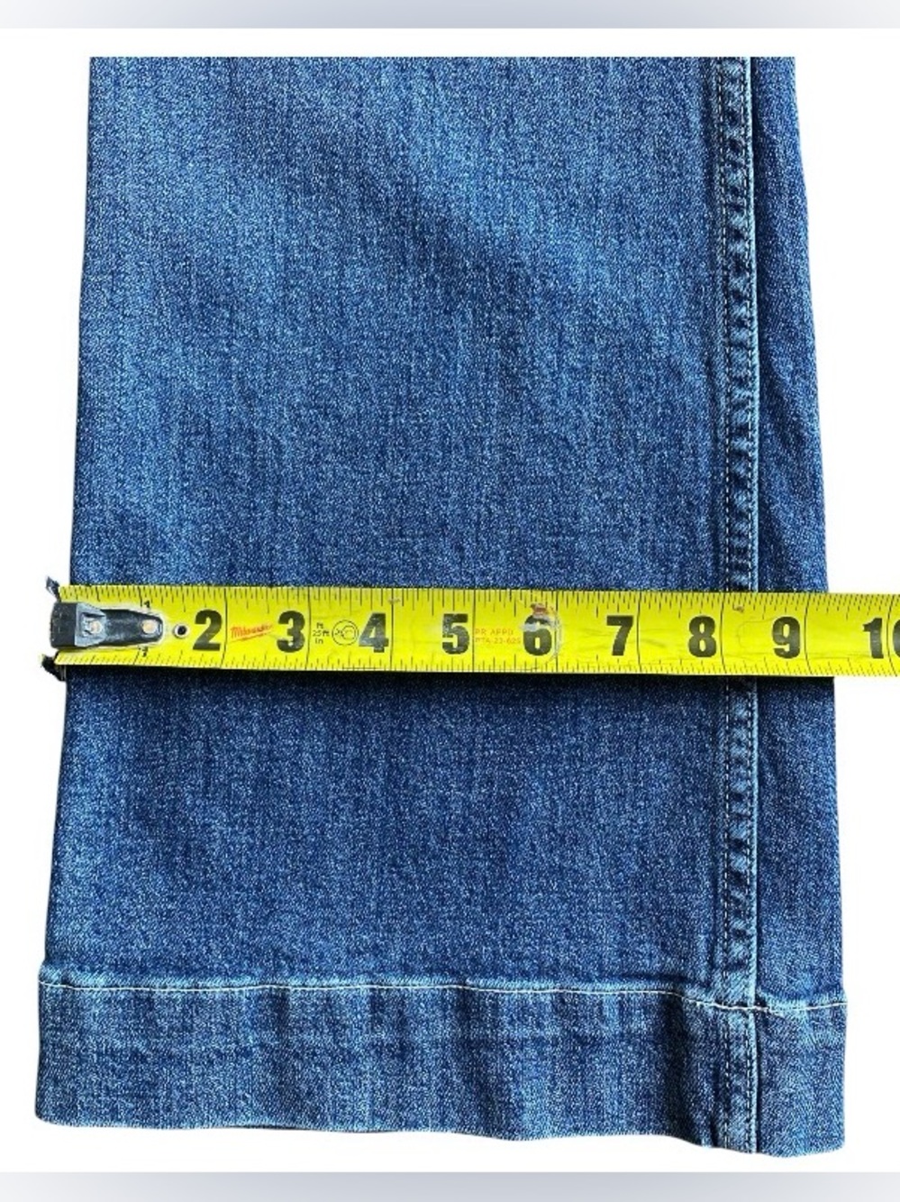 J. Crew High-Rise Trouser Flare Denim Jeans Size 25 Dark Wash - Picture 7 of 11
